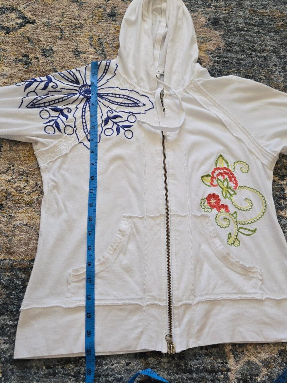 CAbi Embroidered Floral Zip-Up Hoodie - Picture 15 of 16